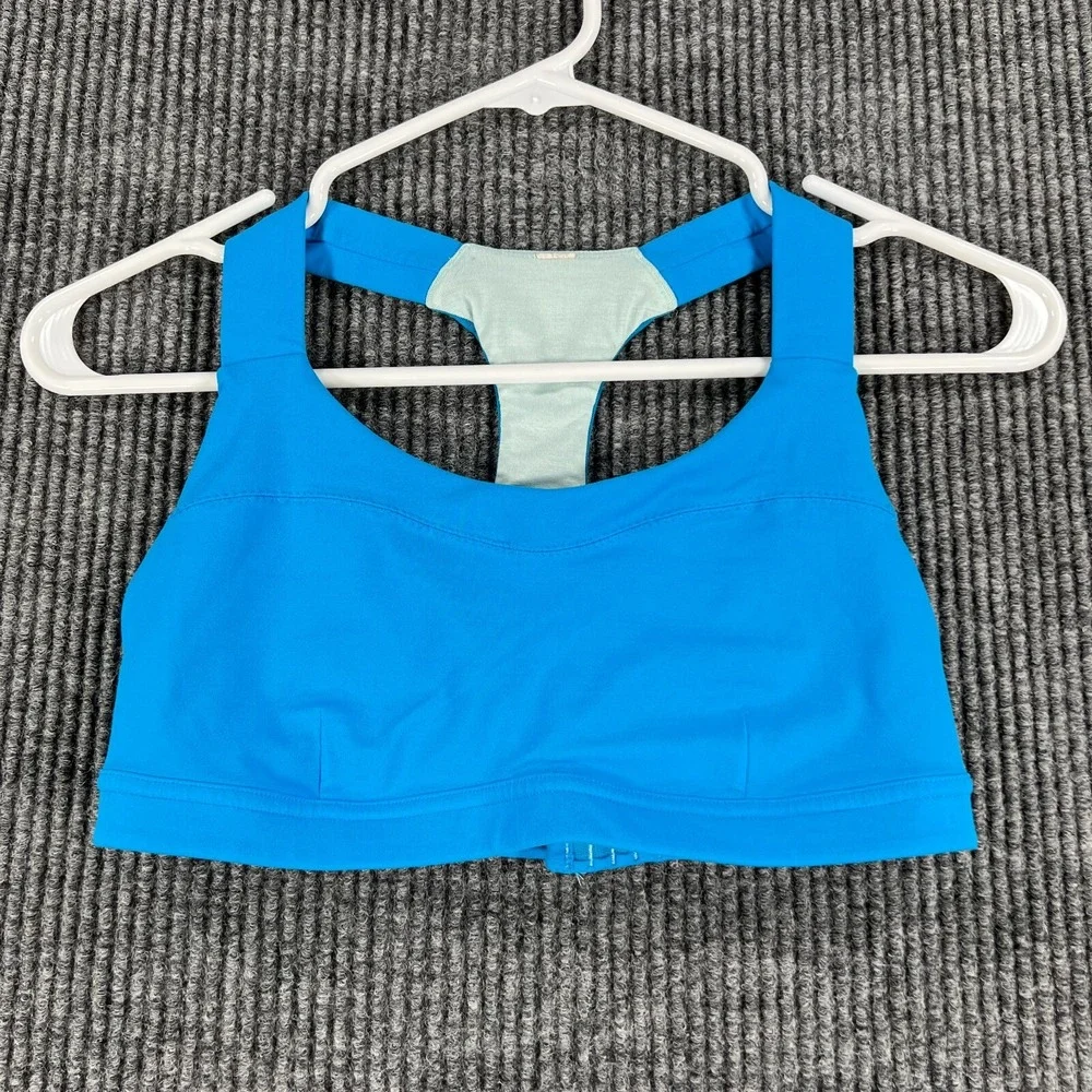 Lululemon Bra Womens Size 6 Blue Racerback Sports Training Workout Active